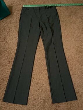 Tailored Boot-Cut Pants in Charcoal Gray
